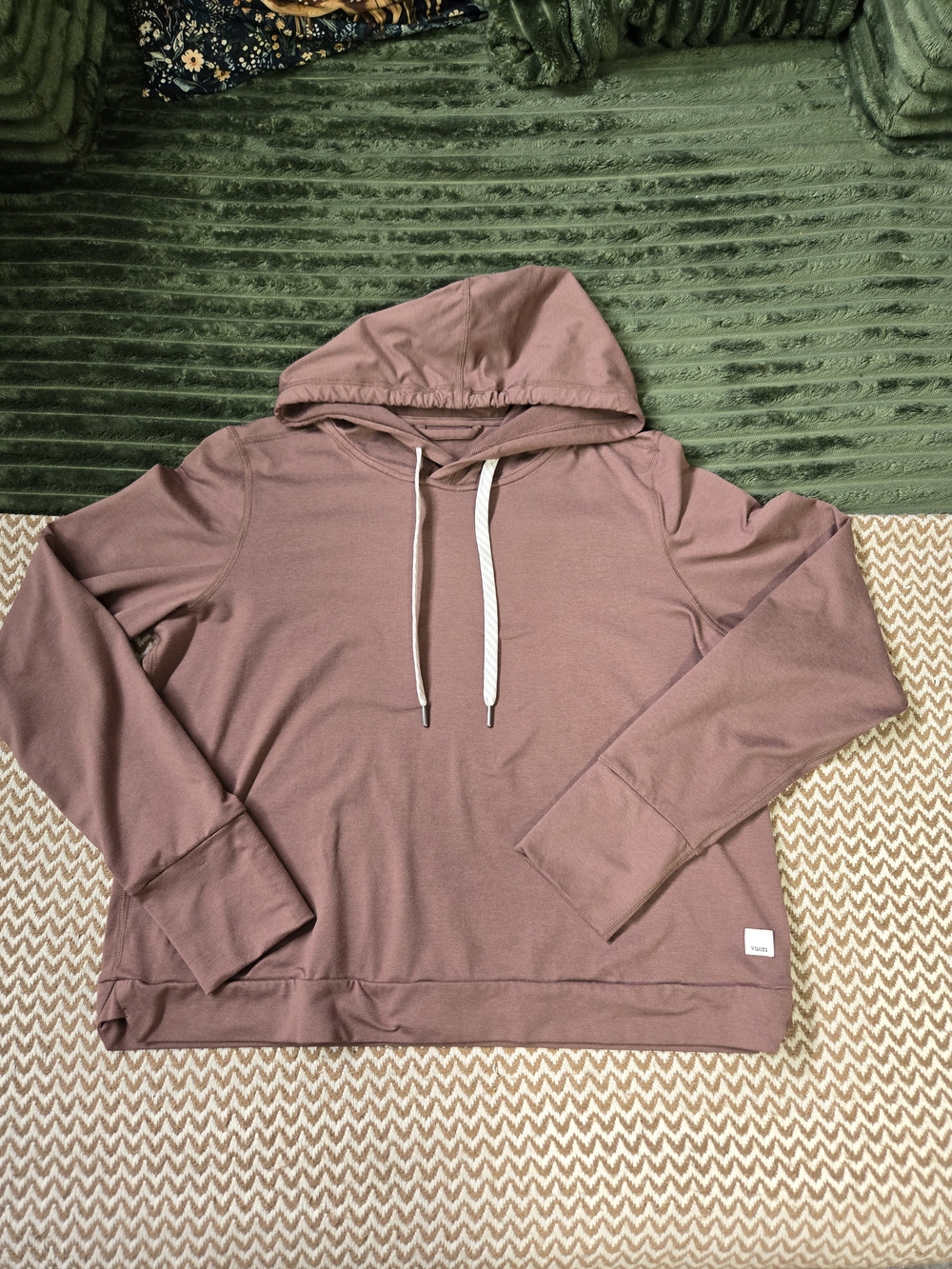Vuori Women's Halo Essential Light Brown Pullover Hoodie Sweatshirt